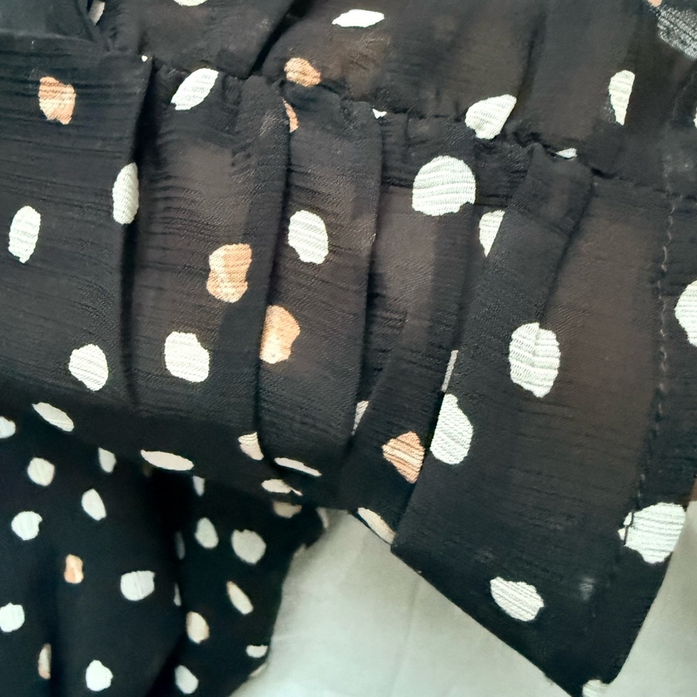 DKNY Midi flare dress with Black and White Polka Dots - Picture 6 of 6